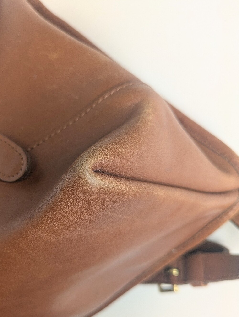 Vintage Coach Leather Backpack Tan Brown - Picture 10 of 14